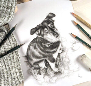 Bleistift Portrait nach Foto zeichnen lassen